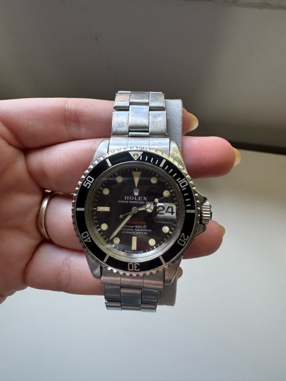 Rare Rolex Red Submariner Men’s Watch With The Meters First Dial